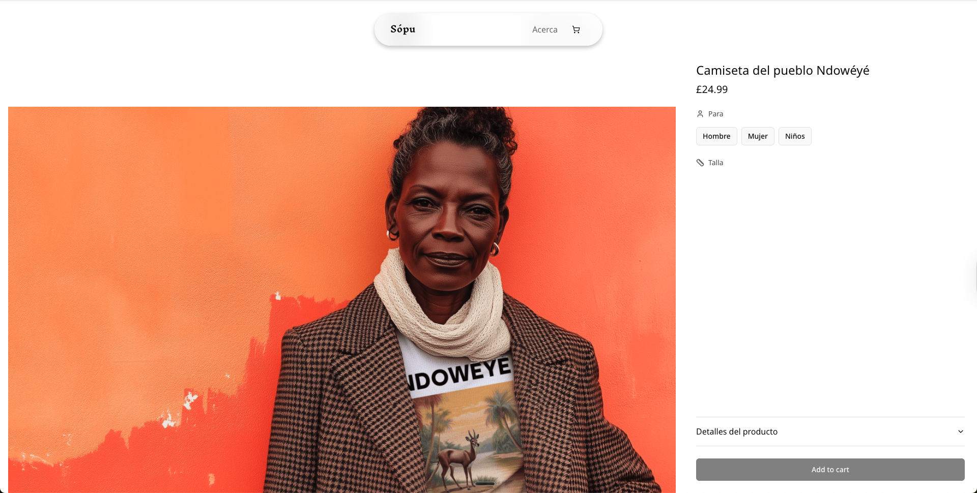 Sopu ecommerce product page project preview