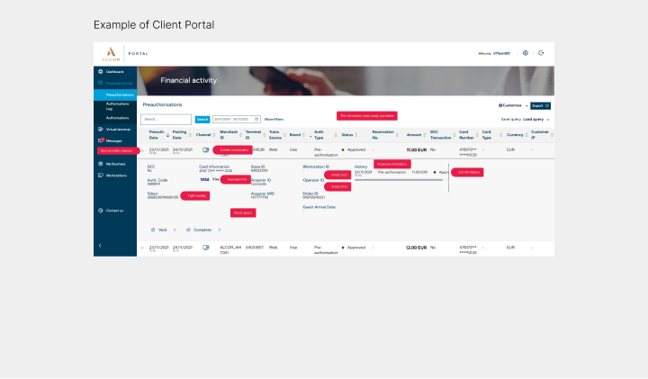 Fiserv client portal interface on desktop and mobile view